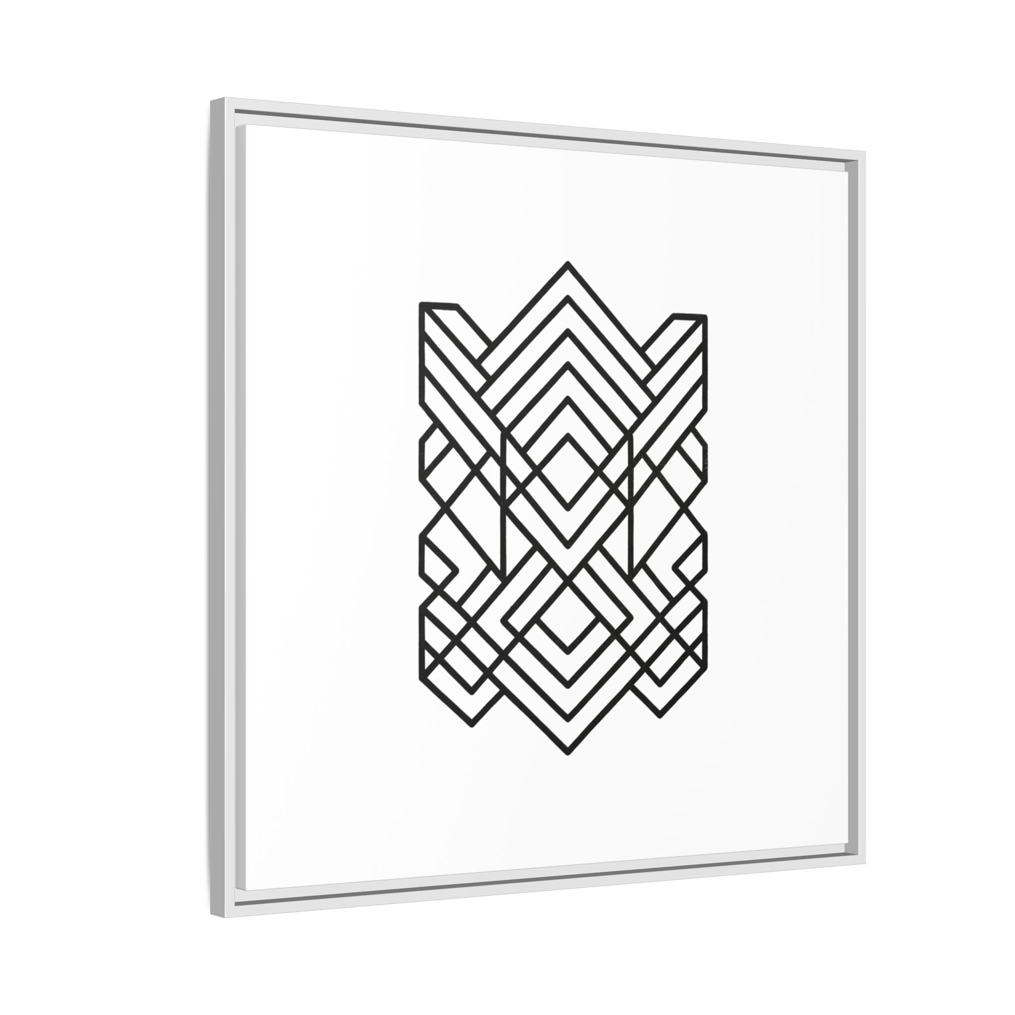 Framed Geometric Art Canvas