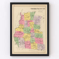 Vintage Map of Cheshire County, New Hampshire 1892