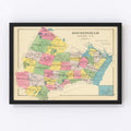 Vintage Map of Rockingham County, New Hampshire 1892