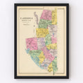 Vintage Map of Carroll County, New Hampshire 1892