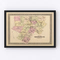Vintage Map of Orleans County, Vermont 1876