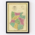 Vintage Map of Schoharie County, New York 1829