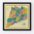 Vintage Map of Otsego County, New York 1829