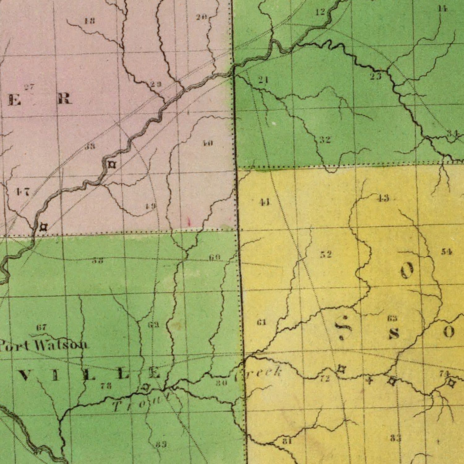 Vintage Map of Cortland County, New York 1829