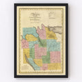 Vintage Map of Onondaga County, New York 1829