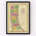 Vintage Map of Seneca County, New York 1829