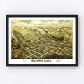 Vintage Map of Clinton, Massachusetts 1876