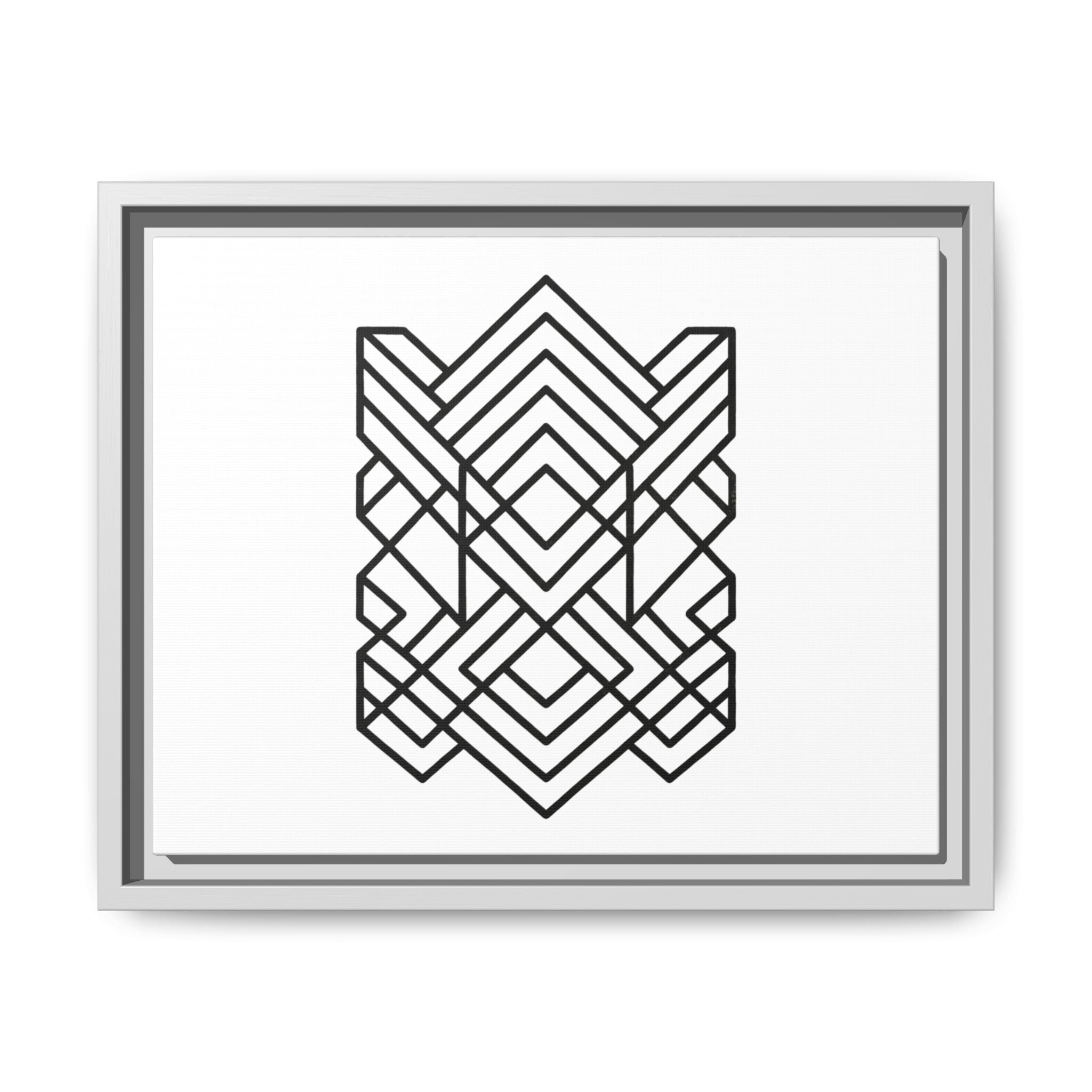 Framed Geometric Art Canvas
