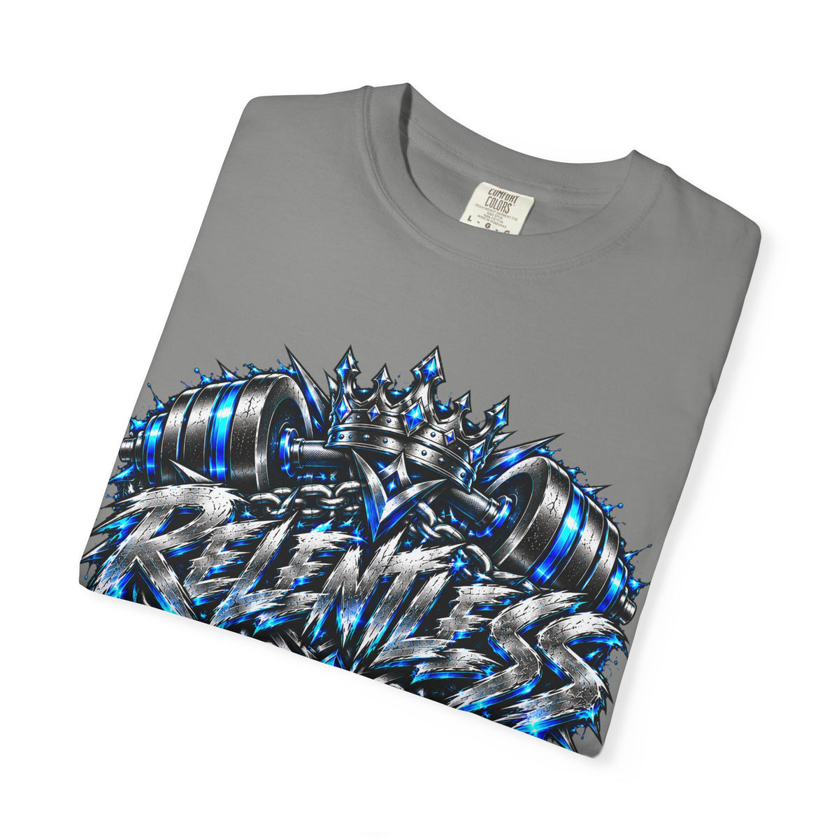 T-Shirt — Metallic Crown Graffiti Heart Graphic Tee