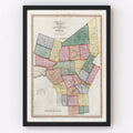 Vintage Map of Oneida County, New York 1840
