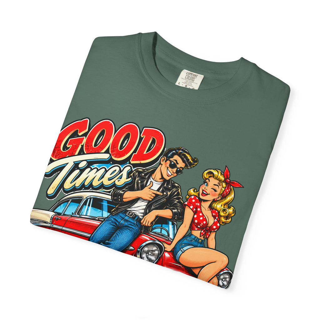 Good Times Retro Car Tee — Vintage 1950s Rockabilly Graphic T‑Shirt
