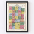 Vintage Map of Allegany County, New York 1840