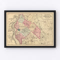 Vintage Map of Salem County, New Jersey 1872