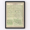 Vintage Map of Lagrange County, Indiana 1876