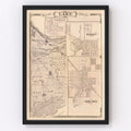 Vintage Map of Lake County, Indiana 1876