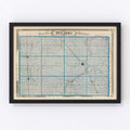 Vintage Map of Pulaski County, Indiana 1876