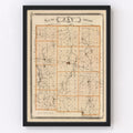 Vintage Map of Jay County, Indiana 1876