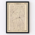 Vintage Map of Tipton County, Indiana 1876