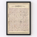 Vintage Map of Hamilton County, Indiana 1876