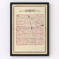 Vintage Map of Randolph County, Indiana 1876