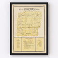 Vintage Map of Hancock County, Indiana 1876