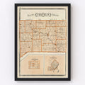 Vintage Map of Franklin County, Indiana 1876
