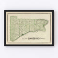 Vintage Map of Switzerland County, Indiana 1876