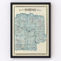 Vintage Map of Washington County, Indiana 1876