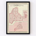 Vintage Map of Scott County, Indiana 1876