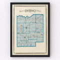 Vintage Map of Dubois County, Indiana 1876