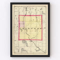 Vintage Map of Crawford County, Michigan 1873