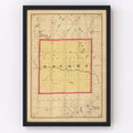 Vintage Map of Oscoda County, Michigan 1873
