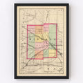 Vintage Map of Midland County, Michigan 1873