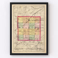 Vintage Map of Gratiot County, Michigan 1873