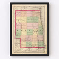 Vintage Map of Sanilac County, Michigan 1873
