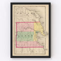 Vintage Map of Alpena County, Michigan 1873