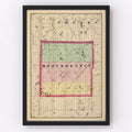 Vintage Map of Montmorency County, Michigan 1873