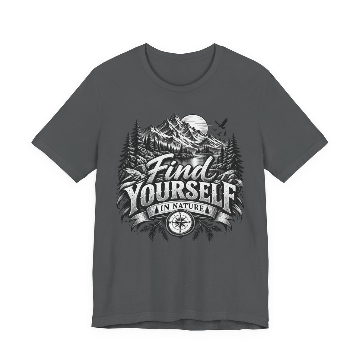Find Yourself In Nature T-Shirt – Mountain Adventure Graphic Tee