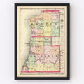 Vintage Map of Manistee County, Michigan 1873