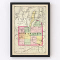 Vintage Map of Grand Traverse County, Michigan 1873
