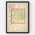 Vintage Map of Kalkaska County, Michigan 1873