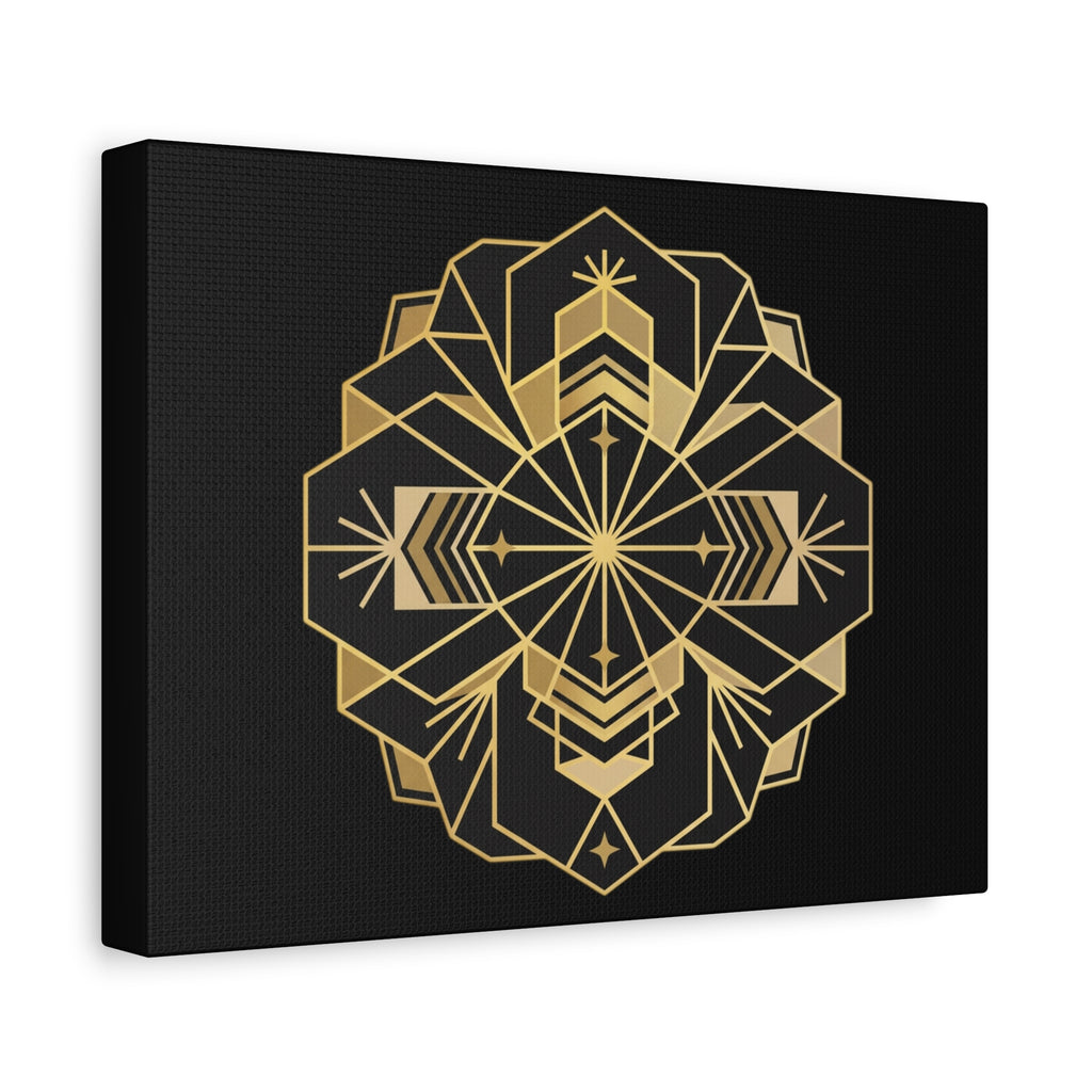 Gold Geometric Mandala Canvas
