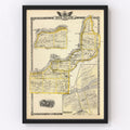Vintage Map of Rock Island County, Illinois 1876