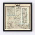 Vintage Map of Ford County, Illinois 1876