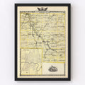 Vintage Map of Livingston County, Illinois 1876
