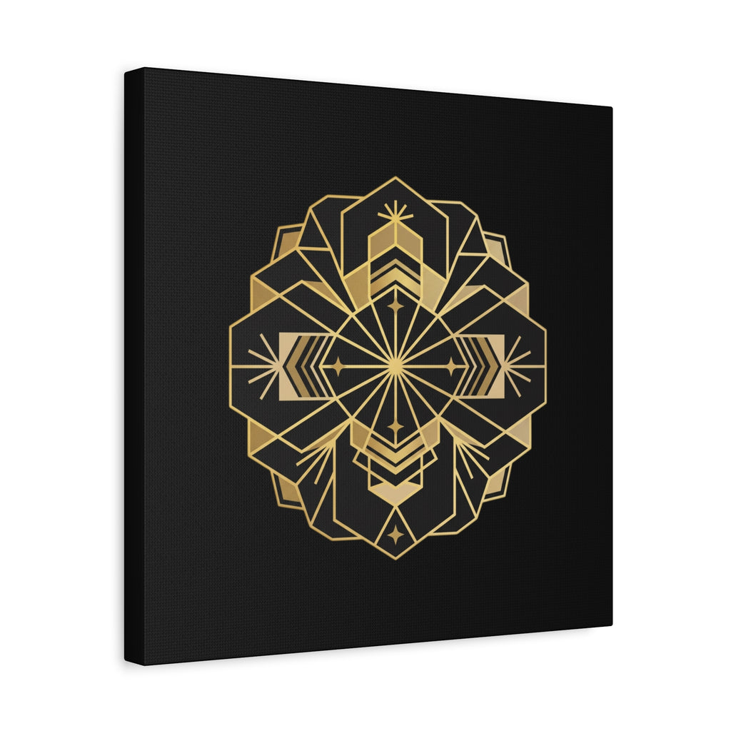 Gold Geometric Mandala Canvas