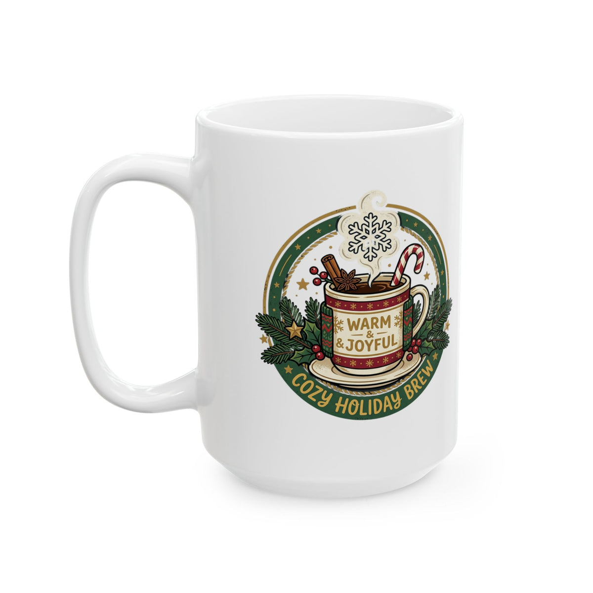 Christmas Cozy Cocoa Ceramic Mug – Holiday Hot Chocolate Gift (11oz, 15oz)