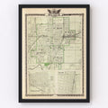 Vintage Map of Decatur County, Illinois 1876