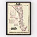 Vintage Map of Calhoun County, Illinois 1876