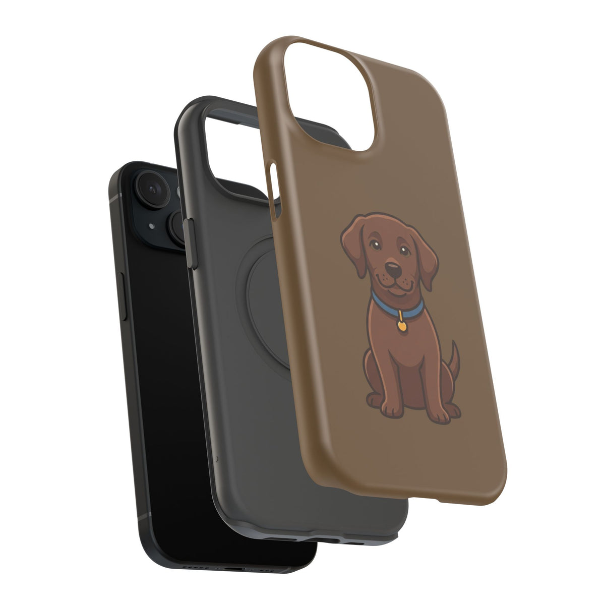 Chocolate Labrador Phone Case — Cute Dog Impact‑Resistant iPhone Cover